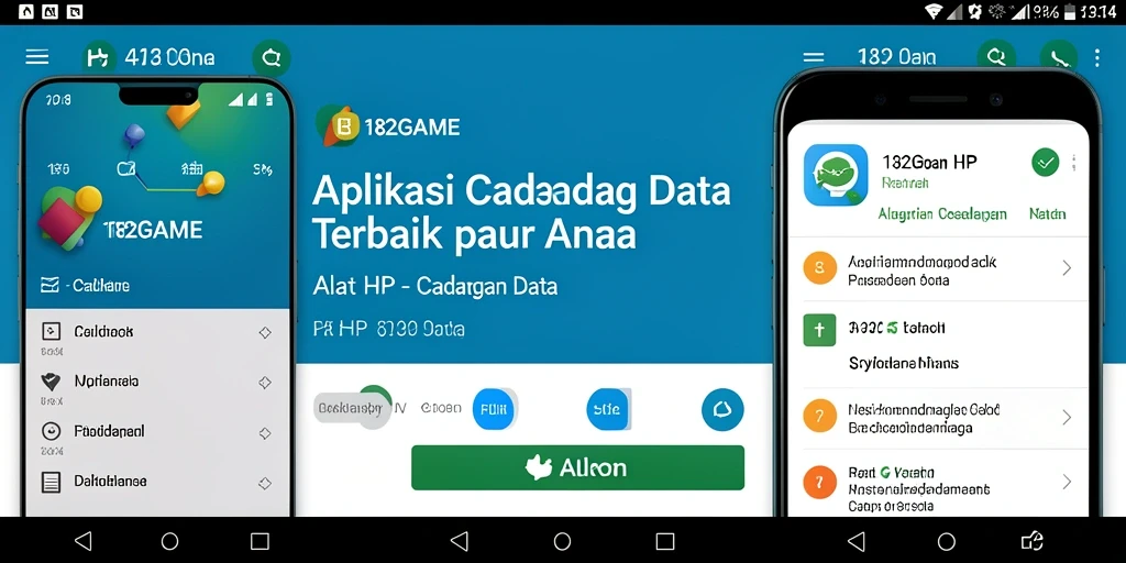 Tampilan antarmuka yang ramah pengguna dari aplikasi Cadangan Data.