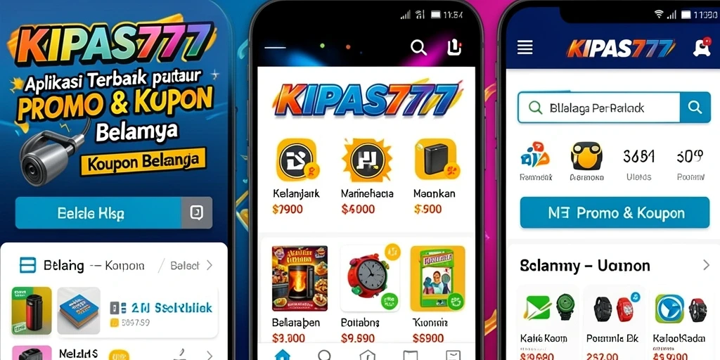 Antarmuka KIPAS777 menampilkan beragam kupon dan promo menarik.