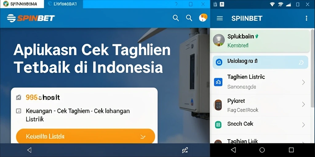 Tampilan antarmuka SPINBET yang simpel untuk Cek Tagihan Listrik.