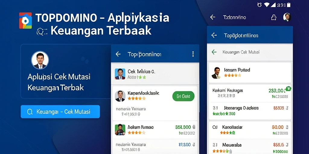 Antarmuka aplikasi TOPDOMINO menampilkan fungsi Cek Mutasi yang sederhana dan informatif.