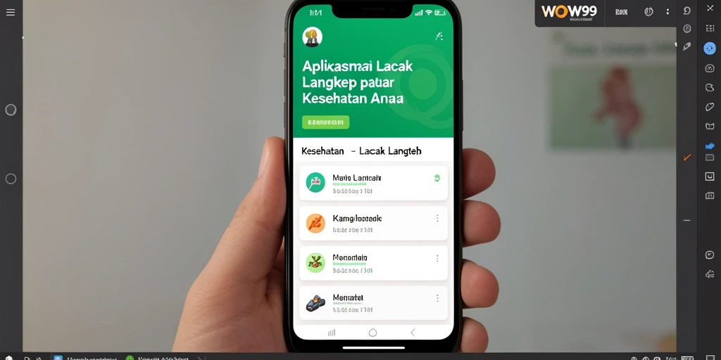 Antarmuka WOW99 yang user-friendly untuk pelacakan langkah.