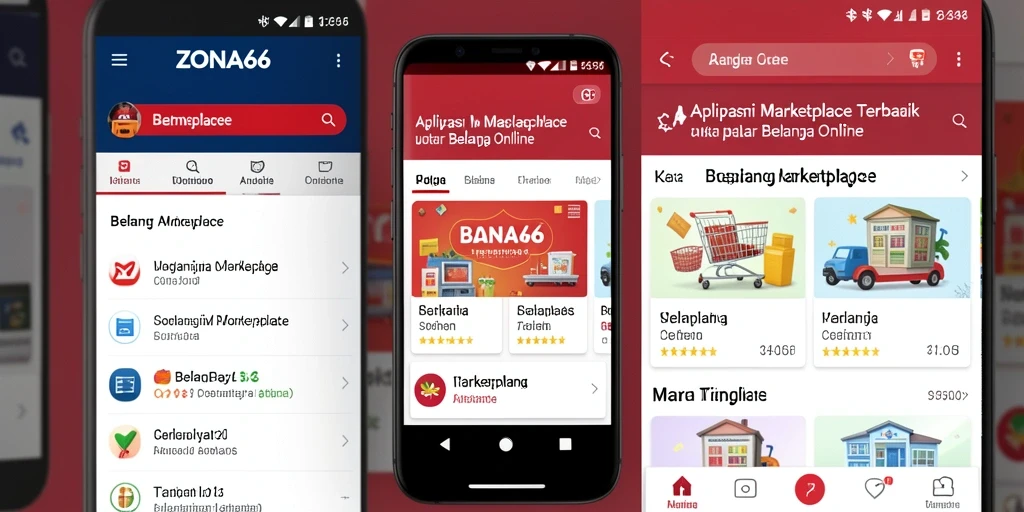 Antarmuka ZONA66 menampilkan berbagai pilihan produk yang menarik untuk belanja online.