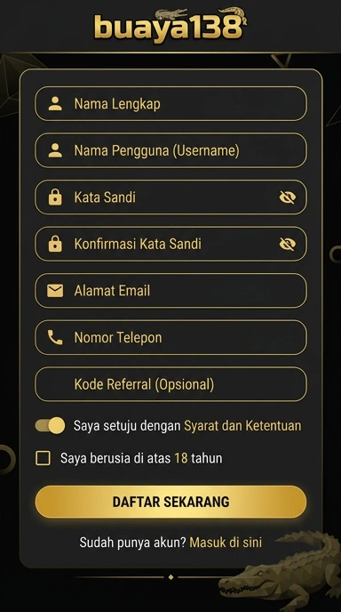 Buat Akun Baru di buaya138 Secara Mudah