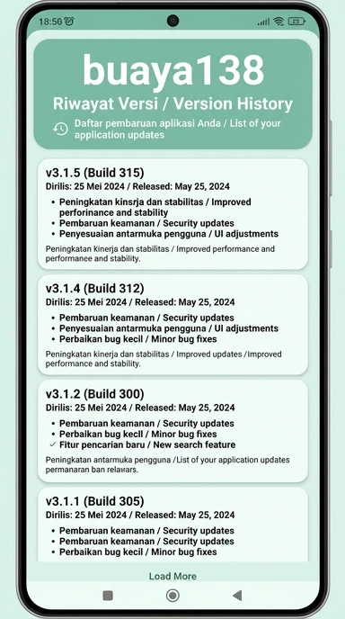 Riwayat Versi Apk buaya138 untuk Pengguna Android